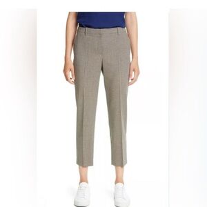 Theory Treeca Plaid Wool Cropped Pants